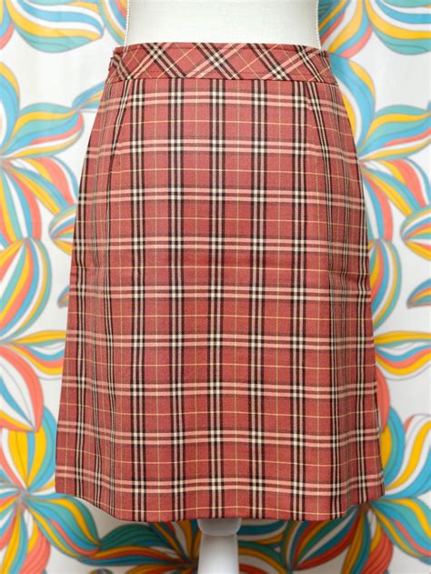 burberry london purple plaid skirt|vintage burberry pleated skirt.